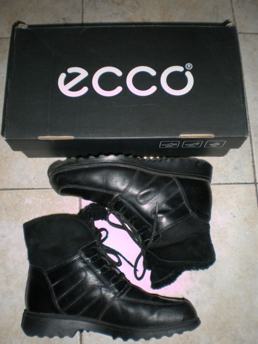 Ботинки Ecco женские кожа+овчина 37р 24,5см