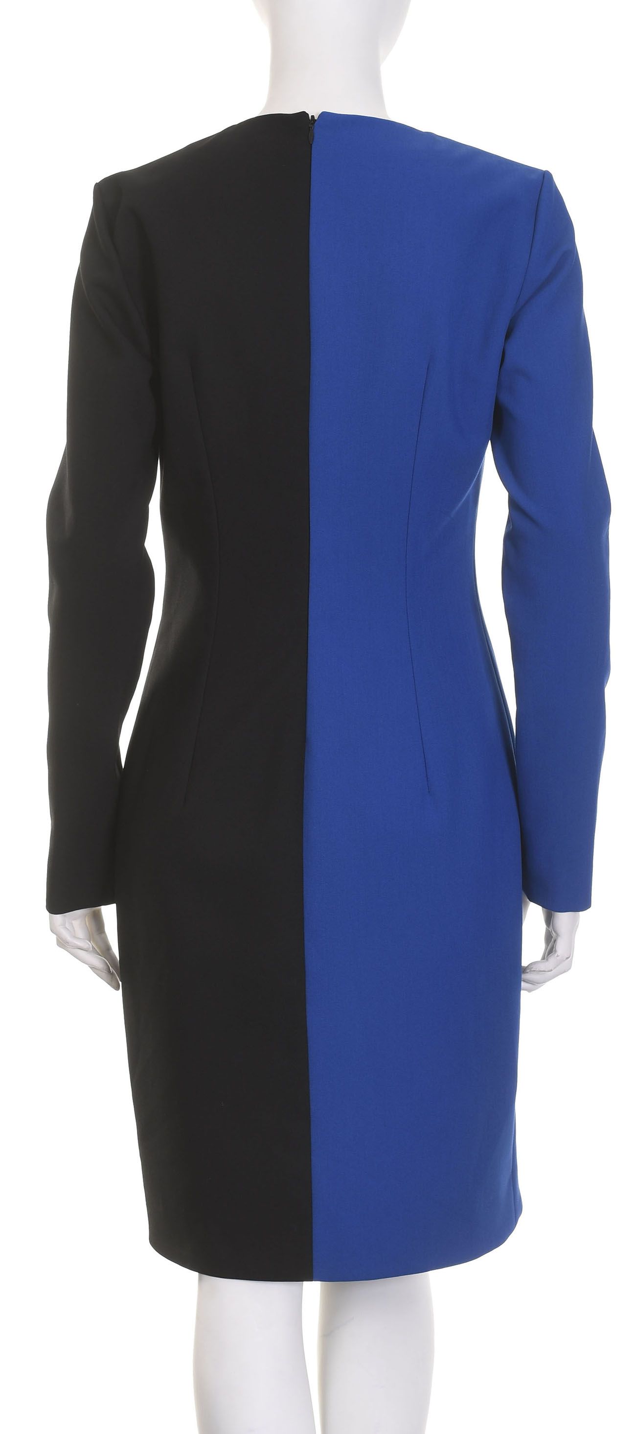 ROBERTO CAVALLI CLASS elegancka sukienka midi z długim rękawem 36 38