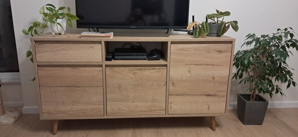 Nowa szafka RTV Fenris FTV3S Dąb Halifax 150cm