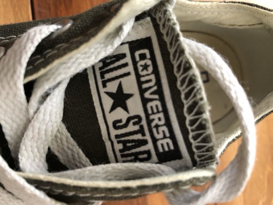 Trampki dziecięce Converse, ciemna zieleń, khaki, 31,5, stan bdb