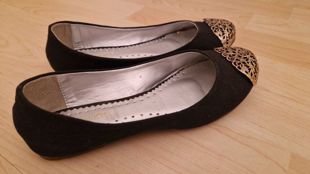 Sabrinas pretas, estilo marroquino, Seaside, tamanho 35