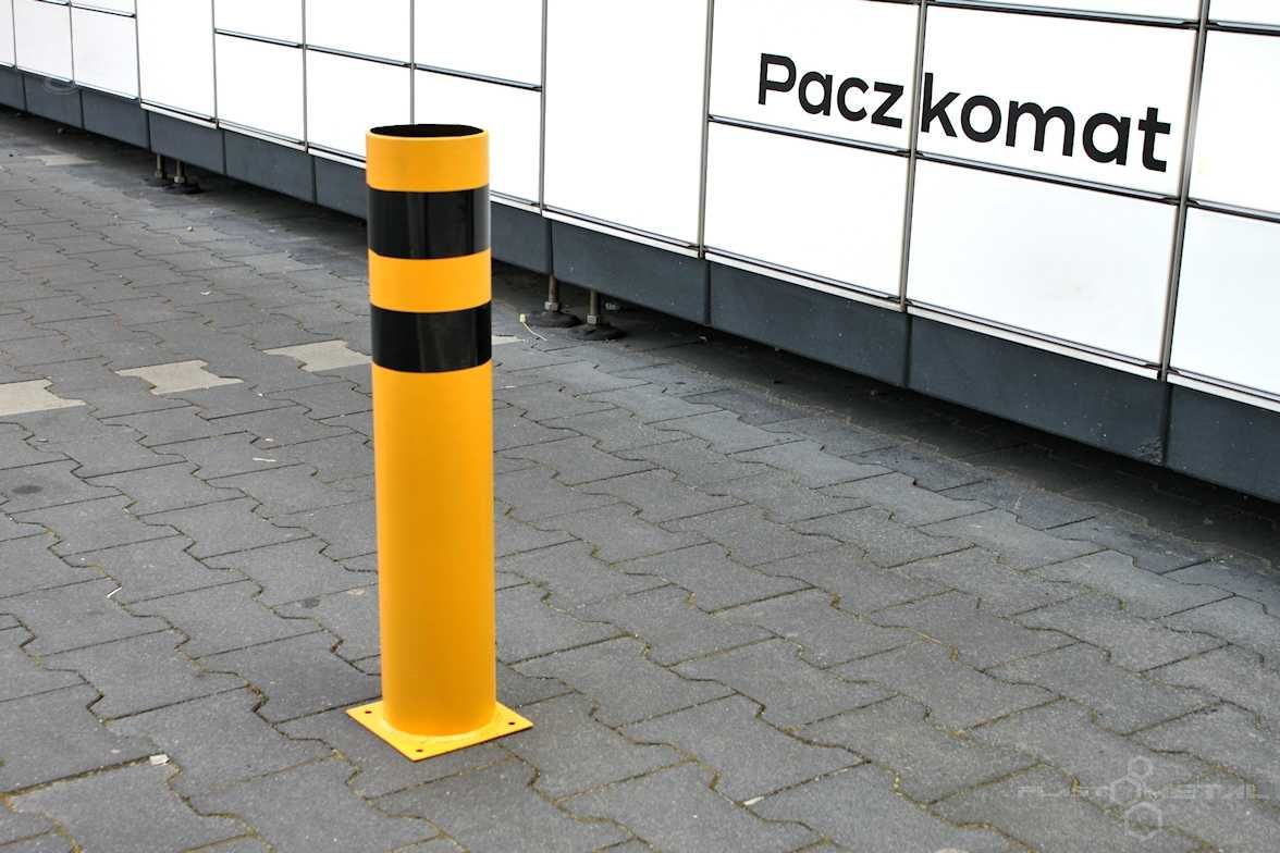 Słupek chodnikowy parkingowy słup stalowy blokujący wjazd bariera stal