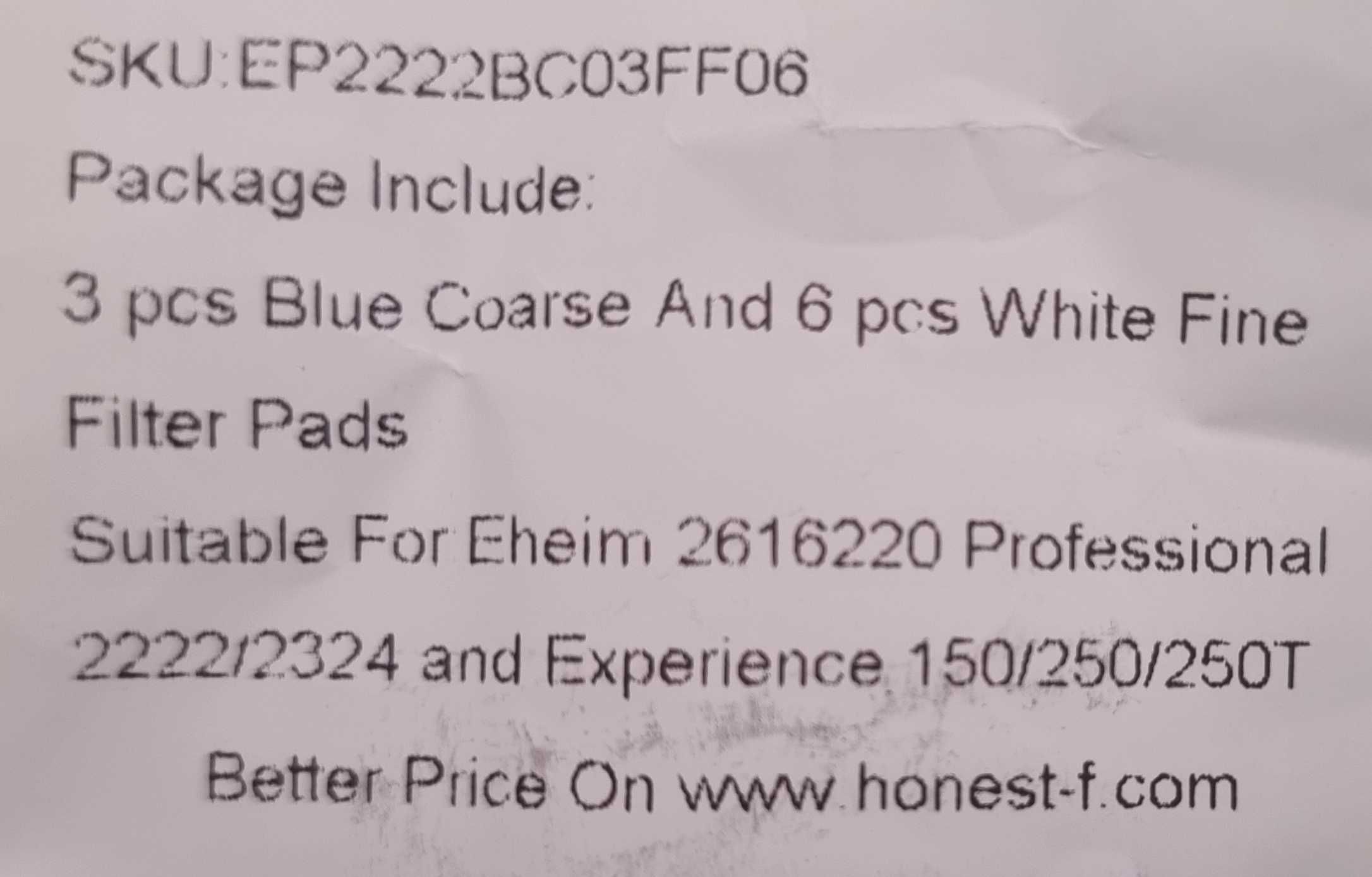 Filtros  Eheim Professional Para 2222/2324 and Experience 150/250/250T