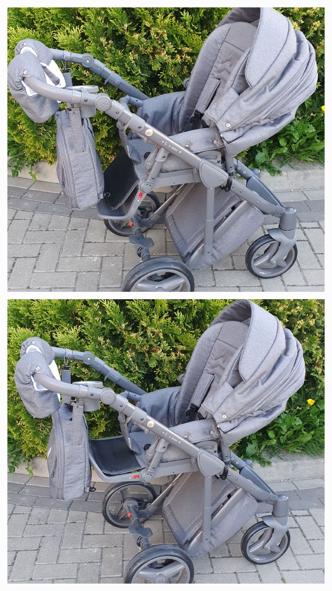 Wózek dziecięcy ADAMEX LUCIANO 2w1 (rękawiczki/kubek/torba)