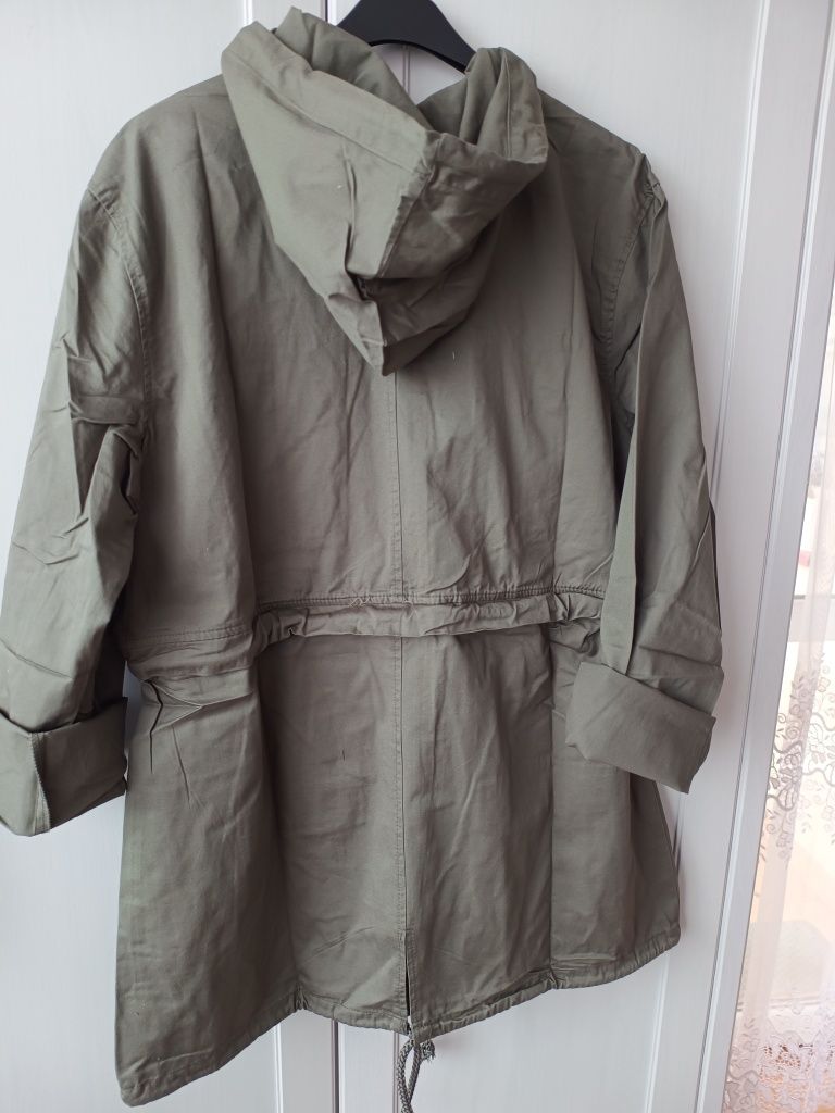 Nowa bawełniana kurteczka khaki parka S/M