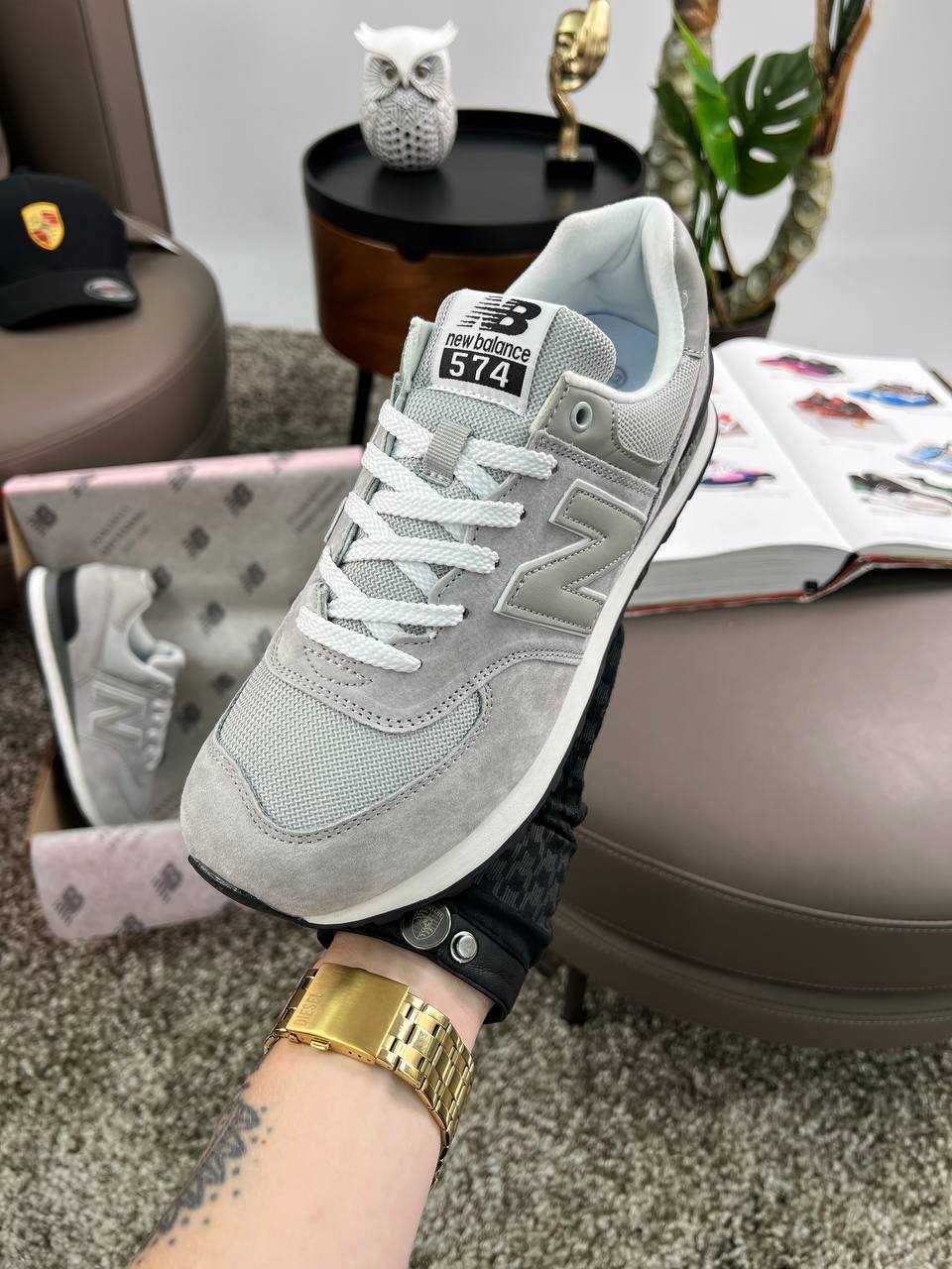 Чоловічі кросівки нью беланс New Balance 574 Light Grey Black [41-46]