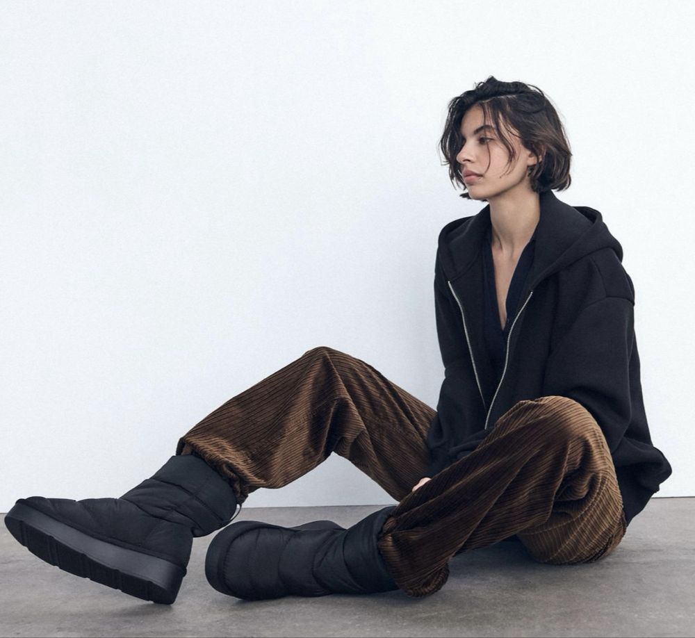 Нові чоботи дутики zara 38 24,5 см