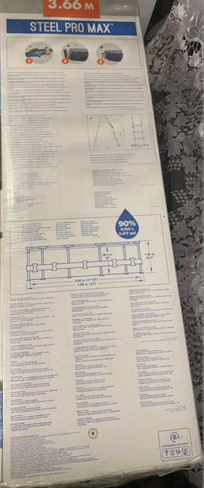 Basen stelażowy 9150 l Bestway Steel Pro Max - NOWY
