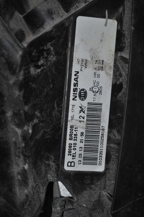 Nissan Qashqai 10-14 фара под ремонт 26060 br00b