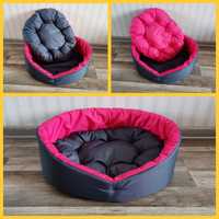 Краща ціна! Лежак для собак та котиків сірий з рожевим розмір 40х50см