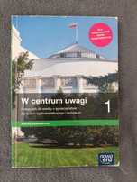 Podręcznik "W centrum uwagi 1" WOS, LO i technikum