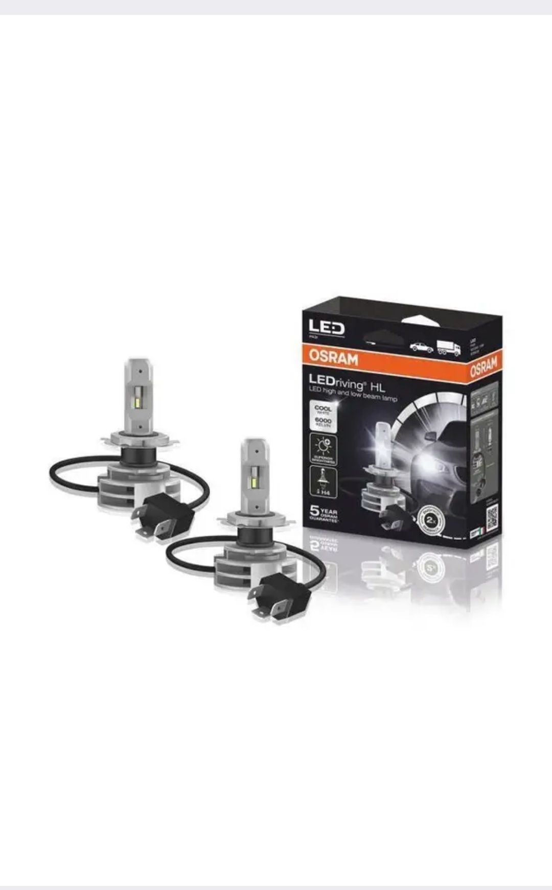 Комплект диодных ламп OSRAM 9726CW LEDriving H4 14W 12-24V 6000K