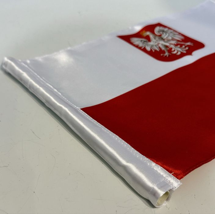 Flaga polski podwójna mega jakosc