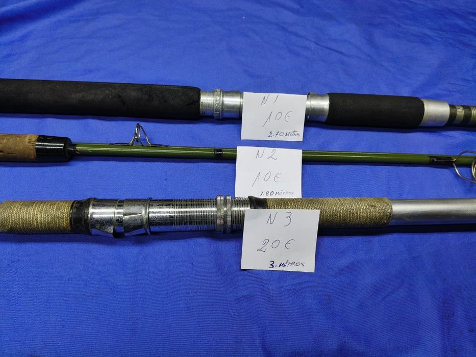 Vendo estas canas de pesca os preços estão marcados nas canas
