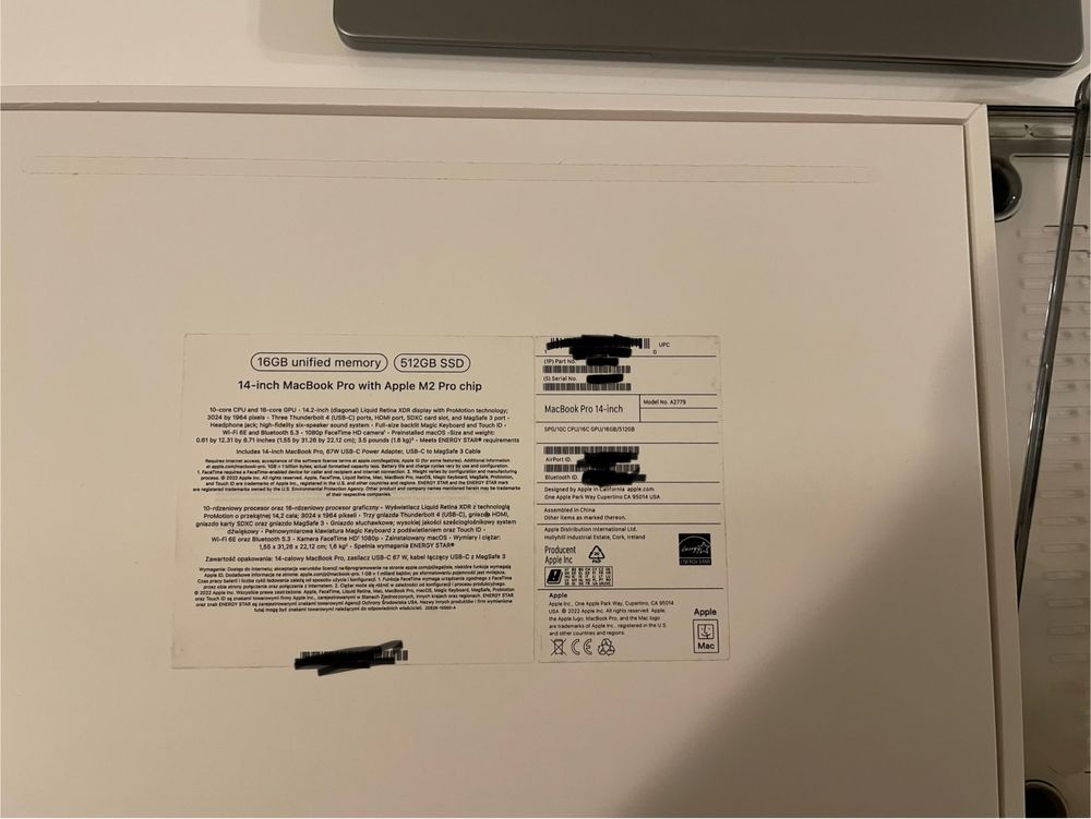APPLE MacBook Pro 2023 14” Retina M2 Pro