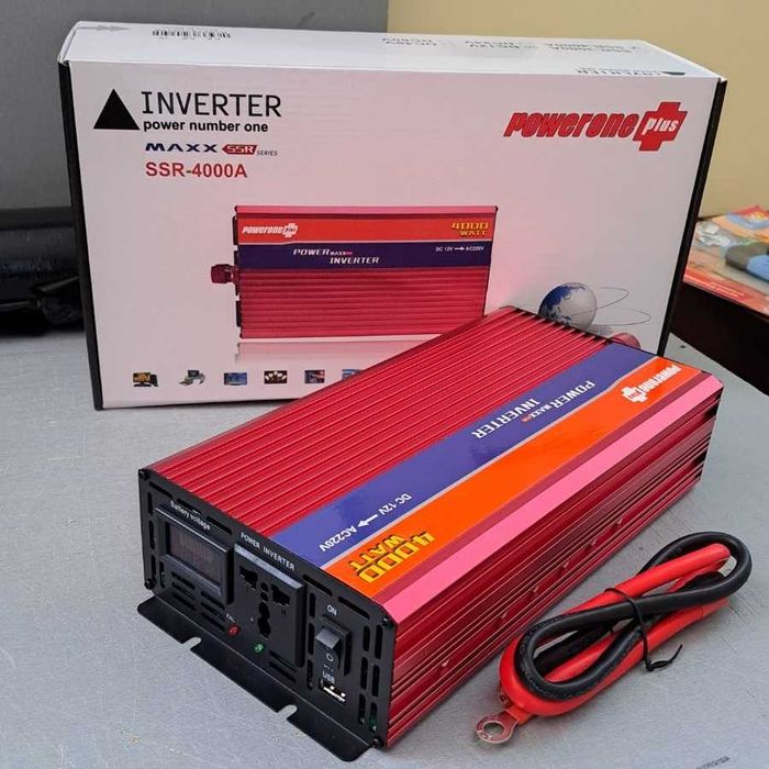 Инвертор 4000W плавный пуск Перетворювач 12V 220V Преобразователь
