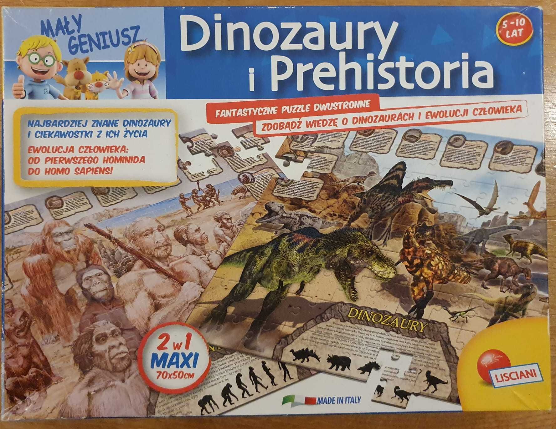 Lisciani, Puzzle dwustronne Dinozaury i Prehistoria, 108 elementów