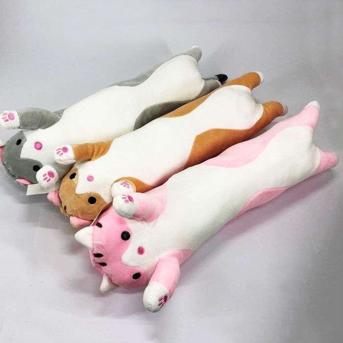 КІТ Батон м'яка плюшева іграшка  котейка-подушка 50см і  110см