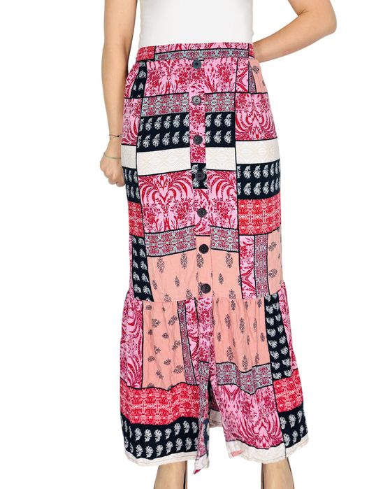 Patchworkowa spódnica boho midi 6XL 54
