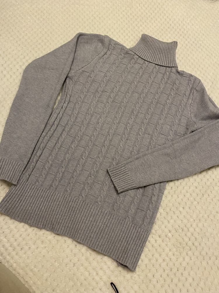 Golf sweter sweterek szary rozm M