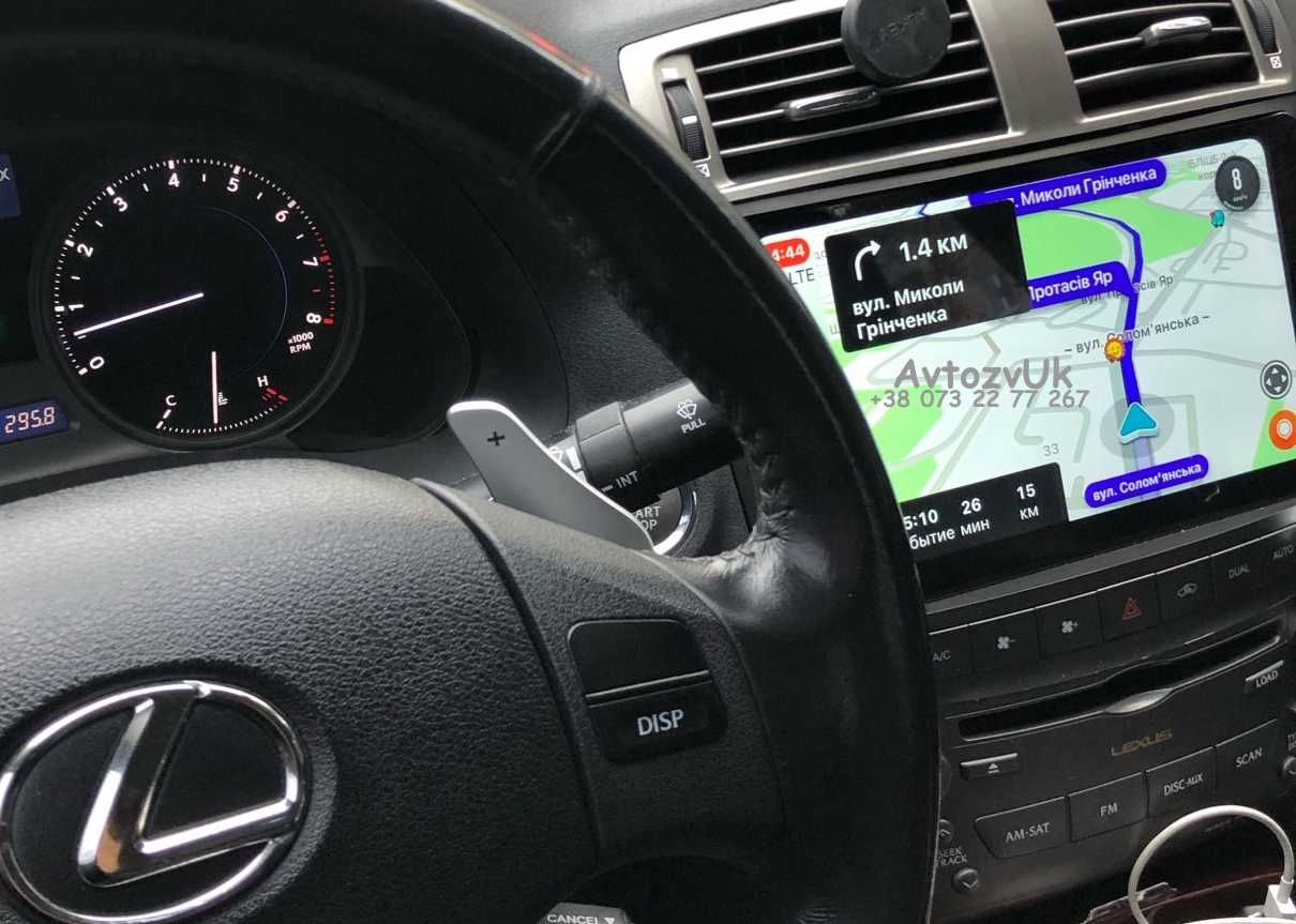 Магнитола Lexus IS250 GS300 GPS TV USB 2 дин Лексус CarPlay Android 14