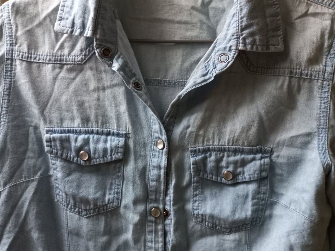 Koszula jasny dżins cienki S