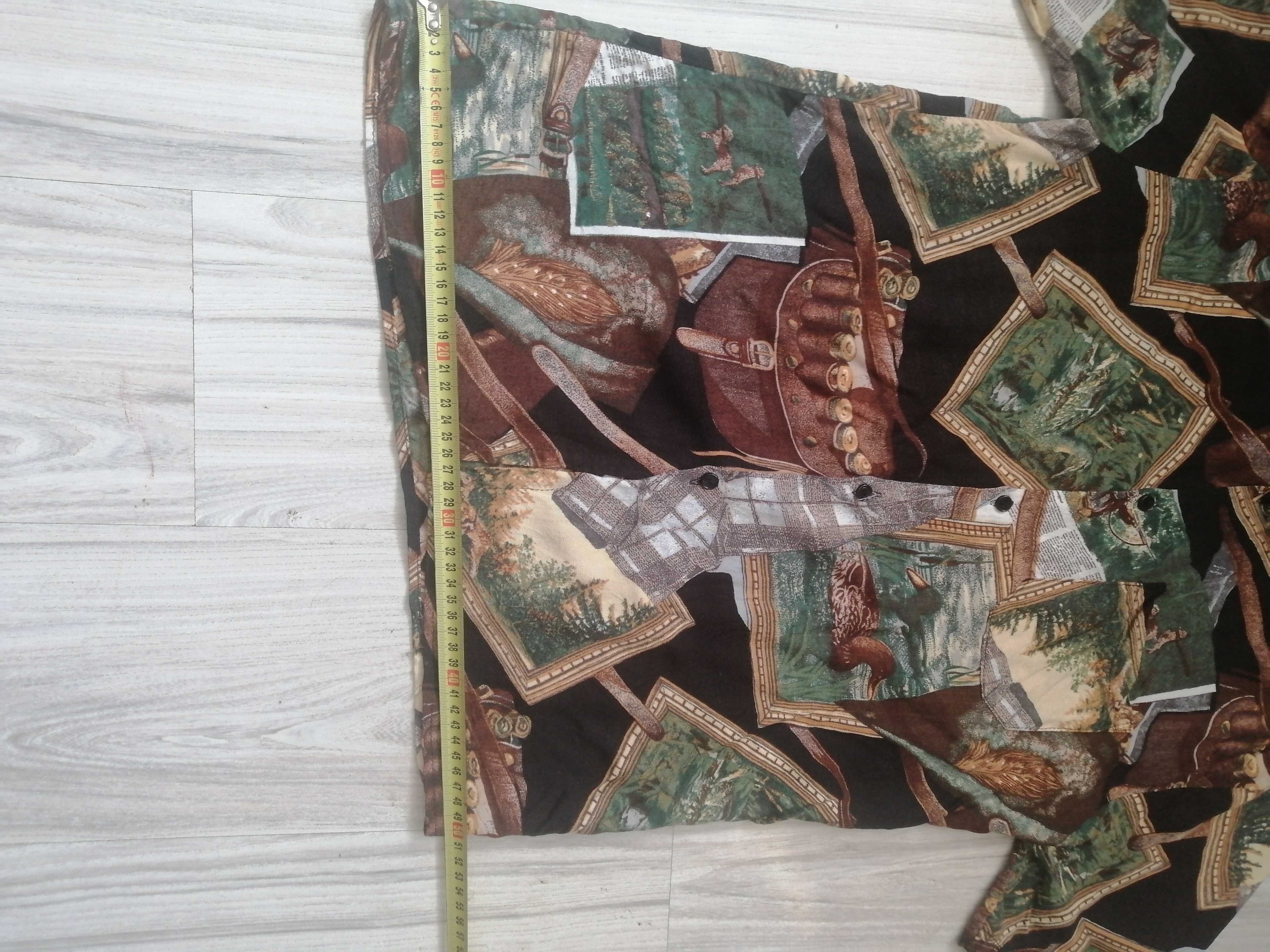 Koszula męska na lato wzory myśliwskie,polowanie vintage , S/M