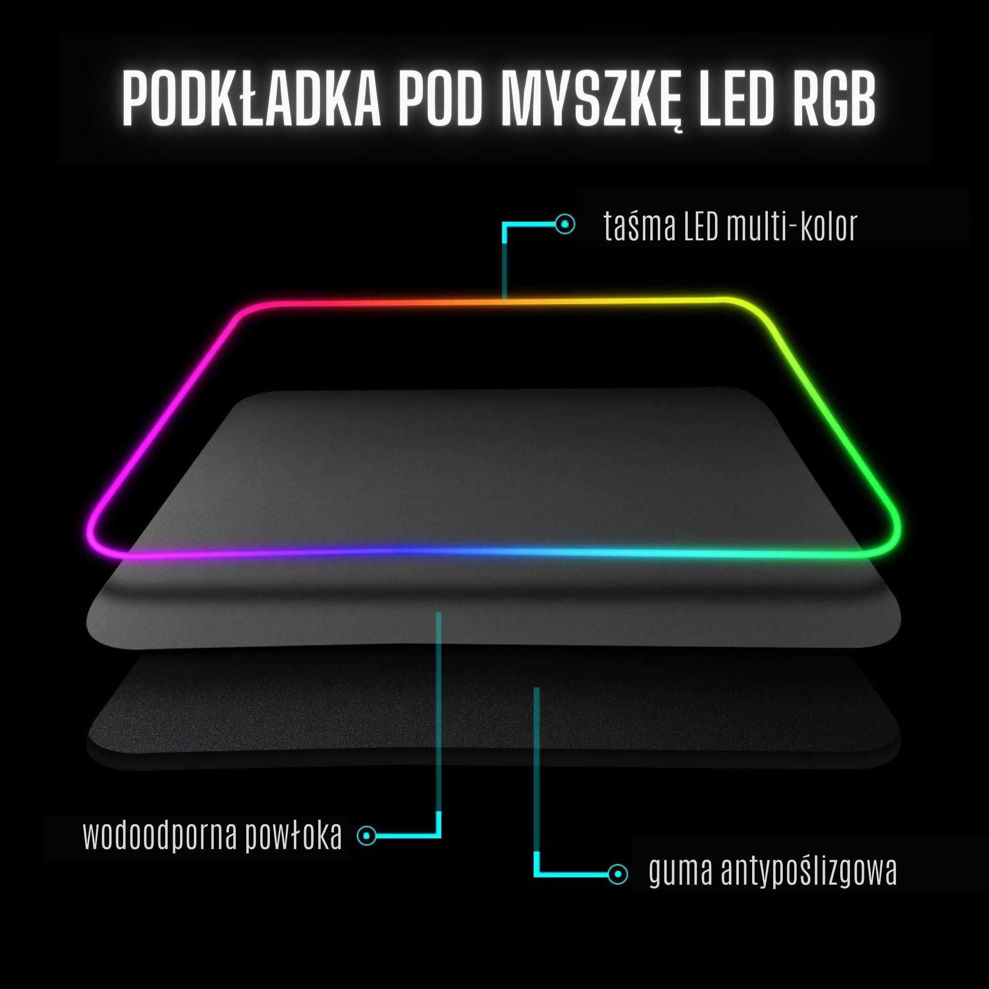 Podkładka pod myszkę gamingowa LED