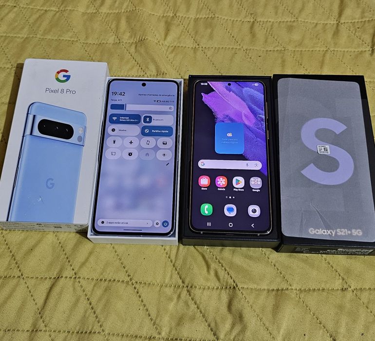 Vendo esses dois telefons, google 8 pro128Gb  e s21+ 256Gb
