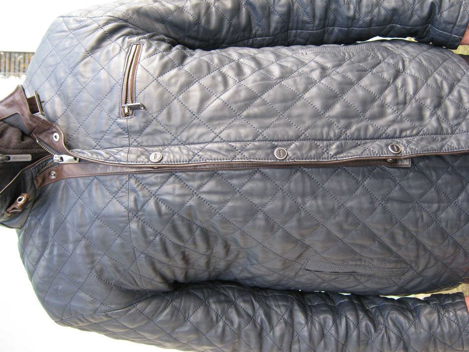 Куртка мужская натуральная кожа размер 60, синяя