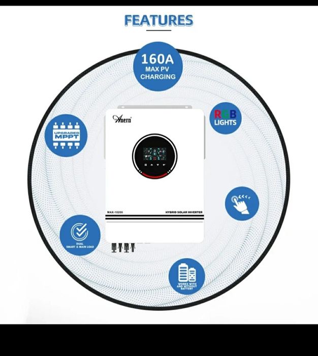 Наявність.Інвертор 10.2кВт 48V ANERN