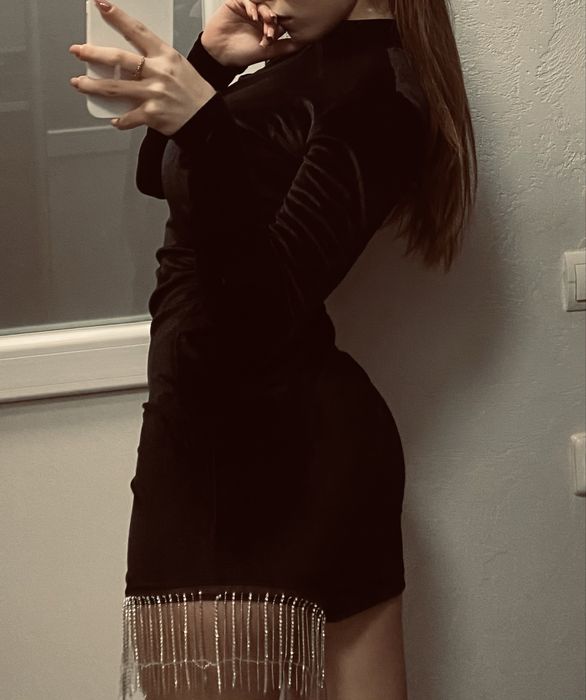 Платье велюровое