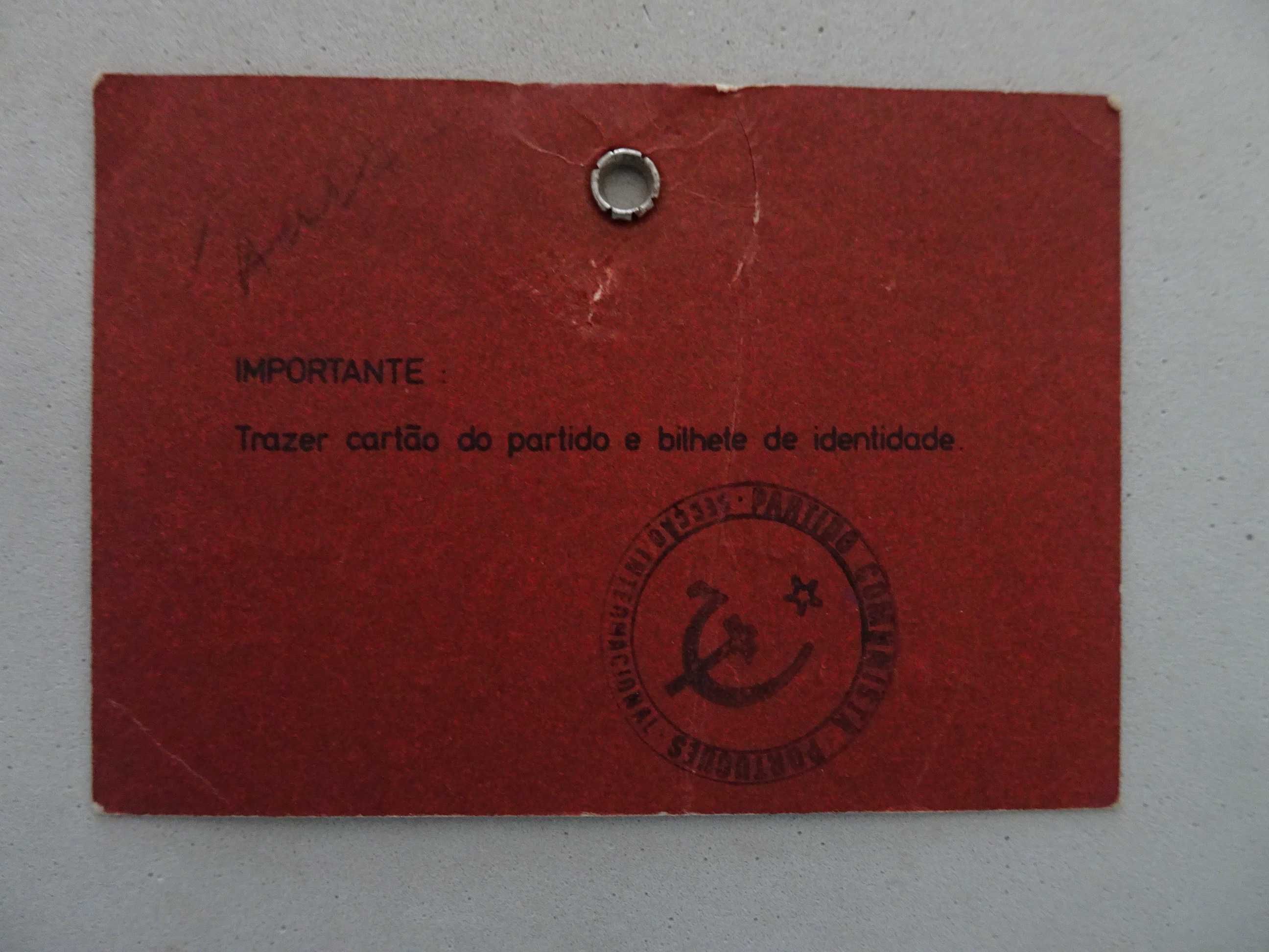 Cartão Intérprete do VIII Congresso Partido Comunista Português