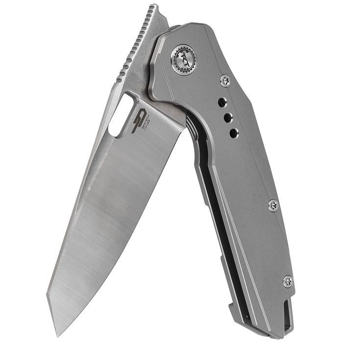 Nóż składany Bestech Nyxie Grey Titanium, Stonewashed/Satin CPM S35VN