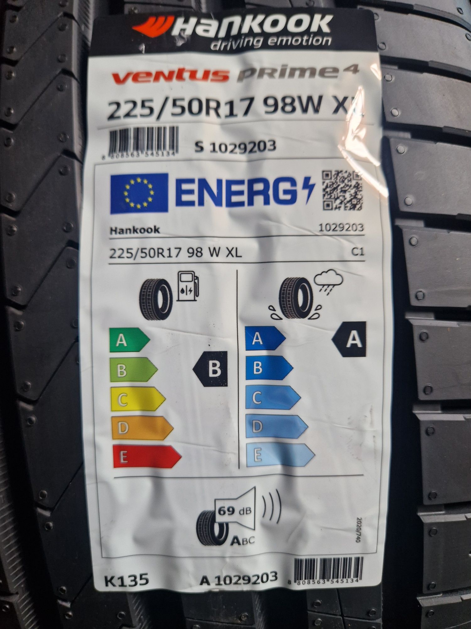 4x nowe opony letnie 225/50R17 Hankook VPRIME4 Wzmacniane XL 98W
