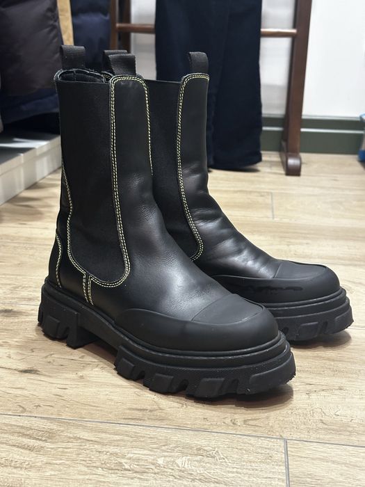 Чоботи шкіряні Ganni