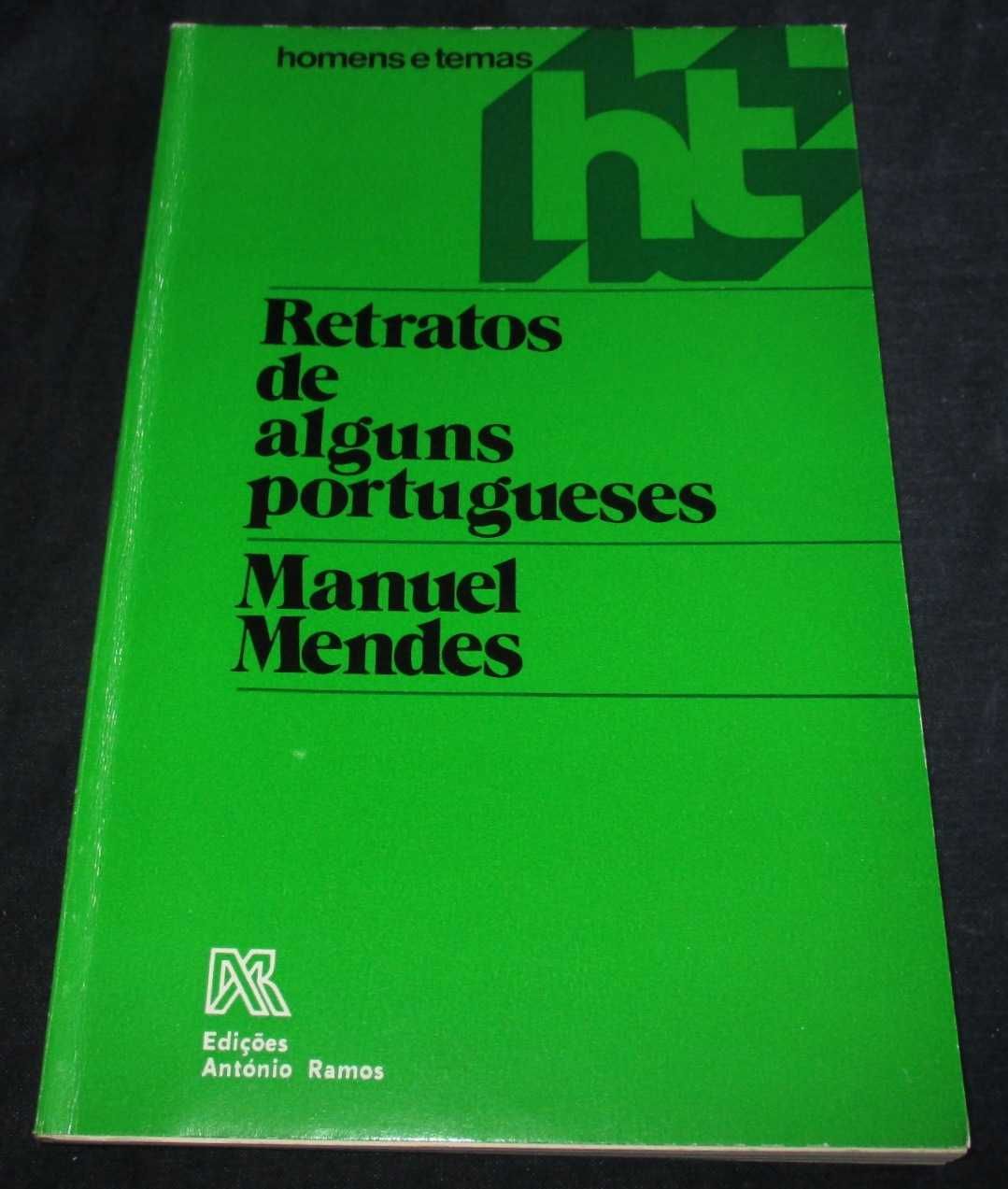 Livro Retratos de alguns portugueses Manuel Mendes