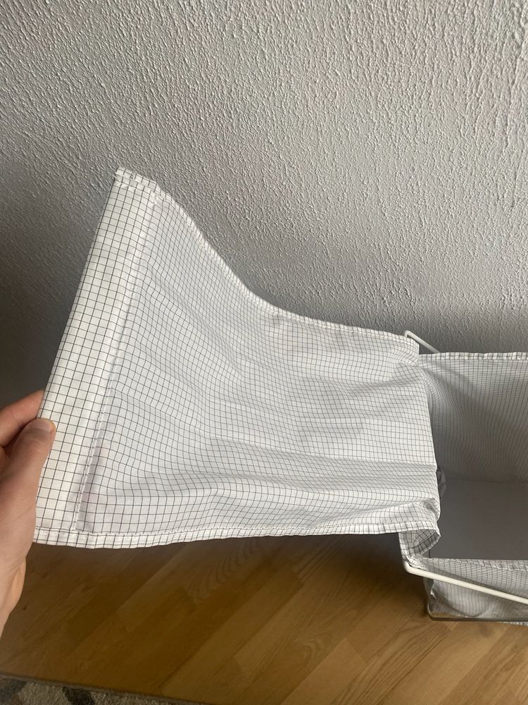 kosz na pranie ikea materiałowy biały estetyczny do małej łazienki