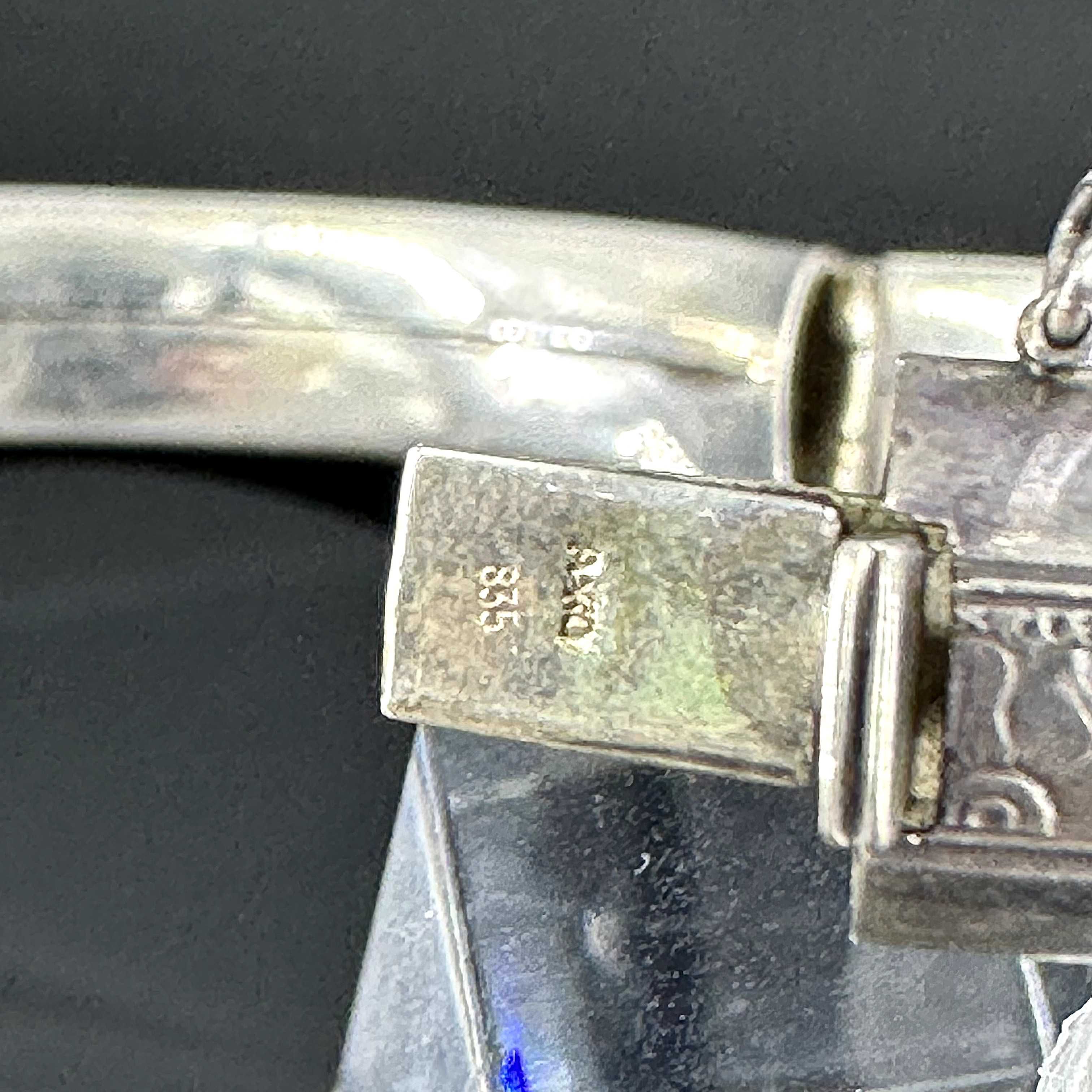 Srebro - Srebrna bransoletka z okresu Wiedeńskiego Art Deco 1930 rok