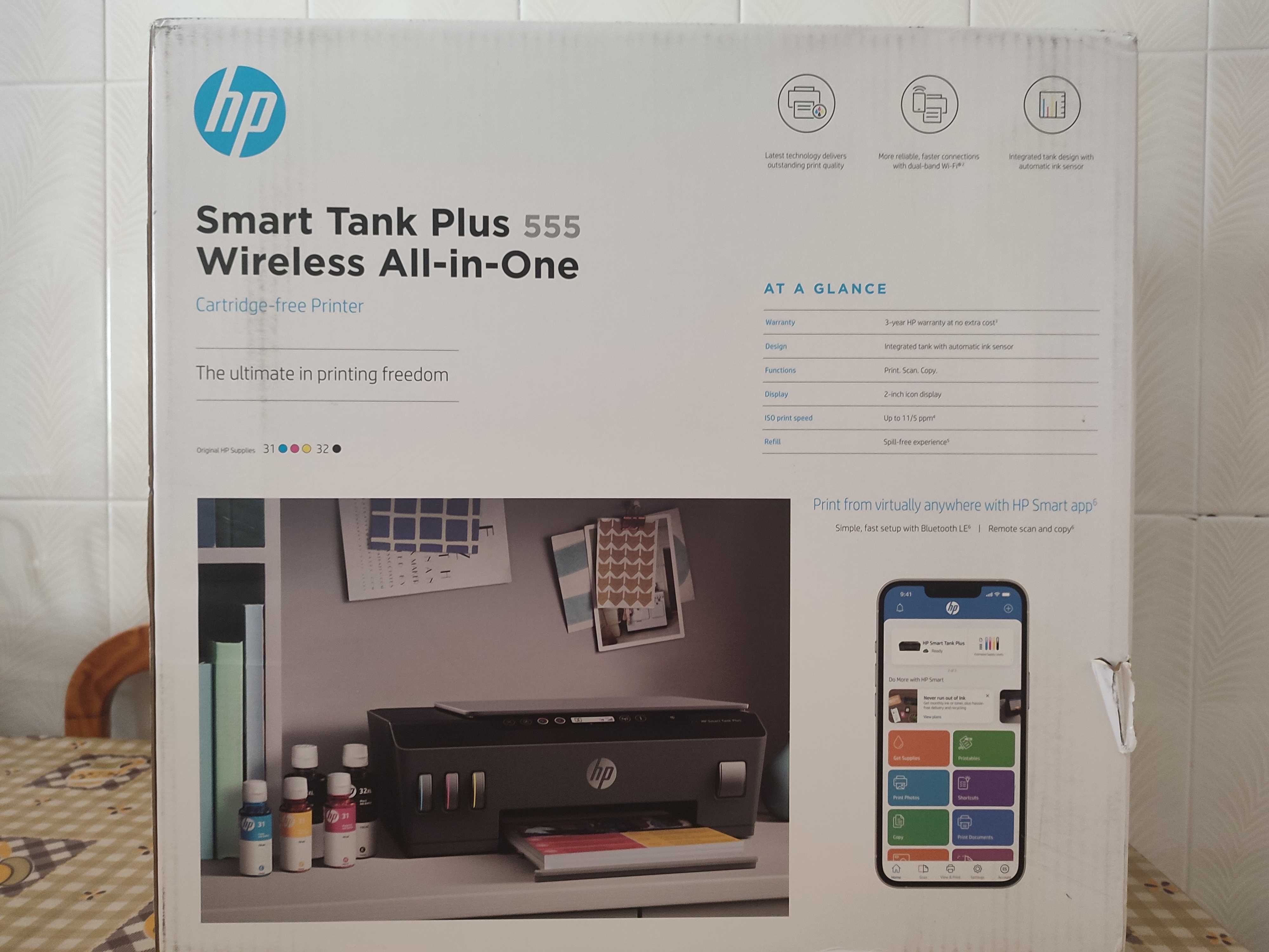 Impressora HP Smart Tank Plus 555 NOVA NA CAIXA 4 ANOS GARANTIA/SEGURO