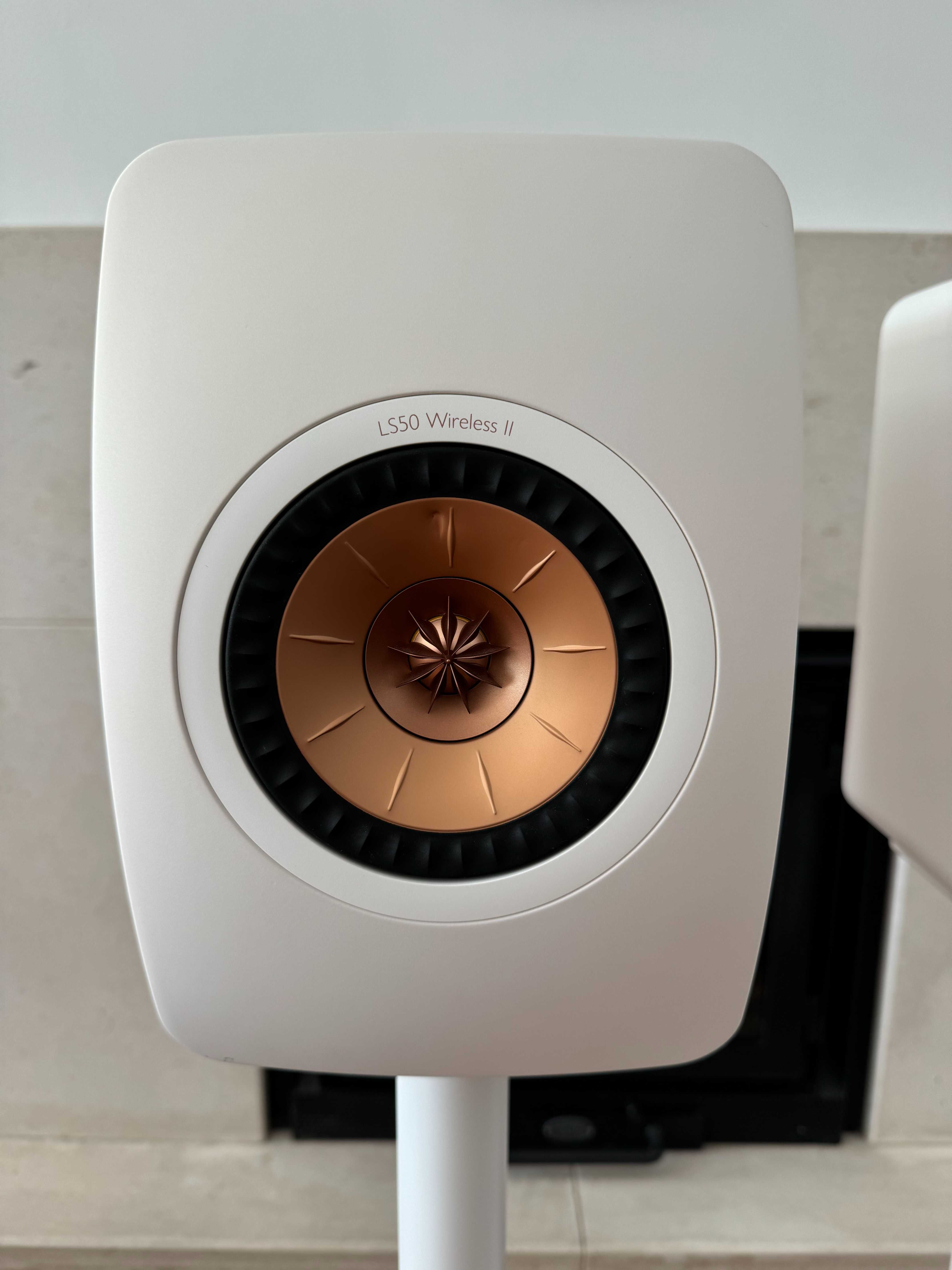 KEF LS50 Wireless II speakers in white