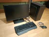 Komputer gamingowy z monitorem  i3-9100F/SSD970EVO500GB/RAM16GB3000MHz