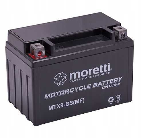 Akumulator motocyklowy AGM Żel Moretti MTX9-BS YTX9 YTX9-BS FTX9-BS