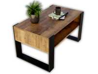 Nowoczesny STOLIK KAWOWY Stół Ława Loft Retro Dąb Kolory - WYPRZEDAŻ