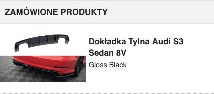 Dokładka Zderzaka Dyfuzor Audi S3 / S-Line 8V Sedan Maxton Design