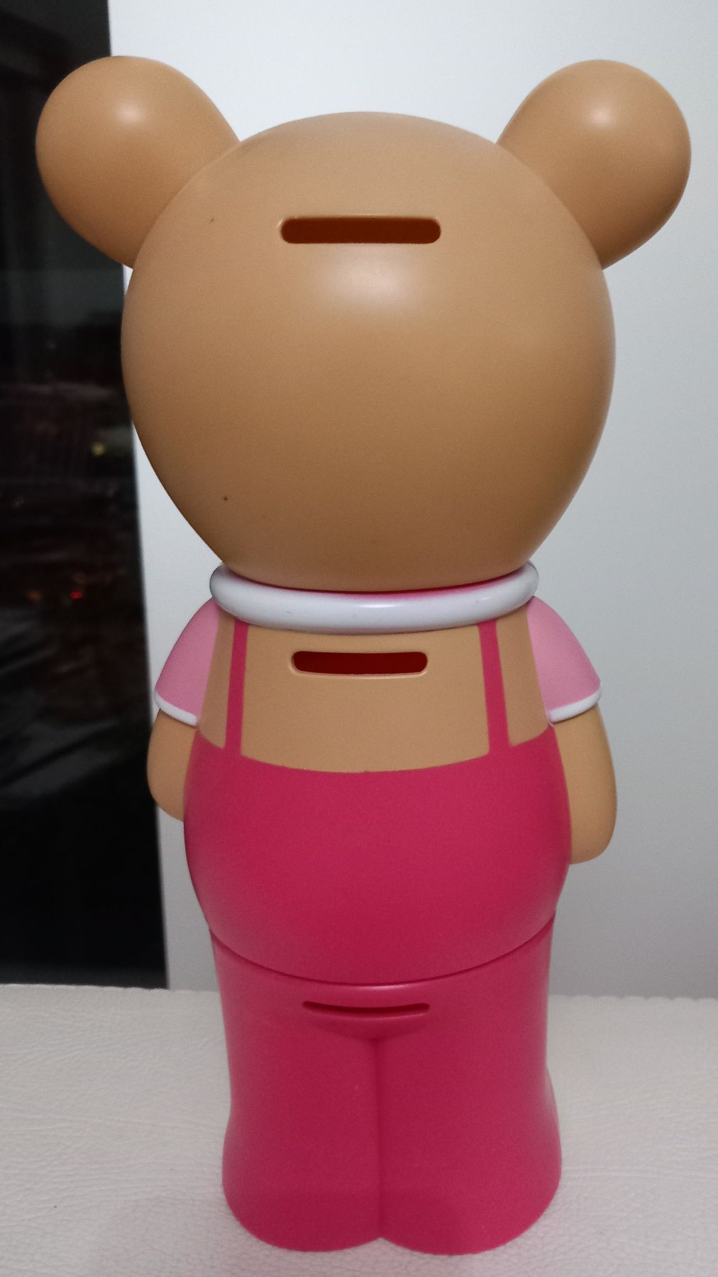 Mealheiro infantil com 3 compartimentos em forma de urso