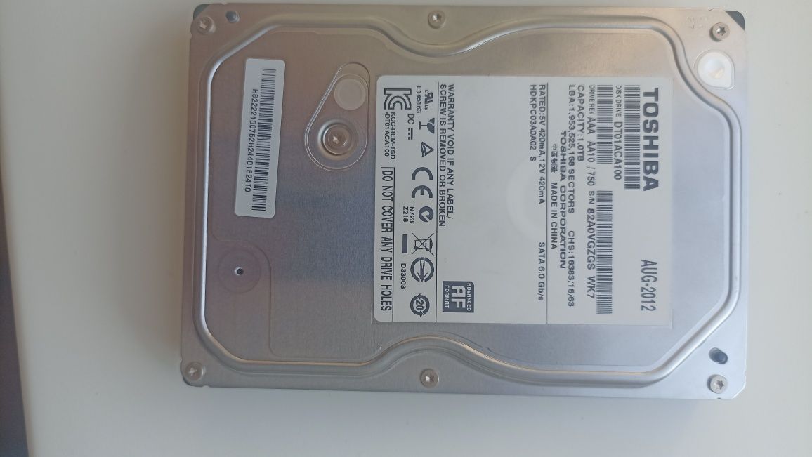 Жостикий диск Toshiba 1TB sata 6gb