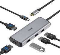 SSK SC216 stacja dokująca HUB USB-C 6w1, HDMI 4K 100W PD 3.0 3 USB
