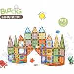 Klocki magnetyczne konstrukcyjne edukacyjne 93SZT. DLA DZIECI ZAMEK