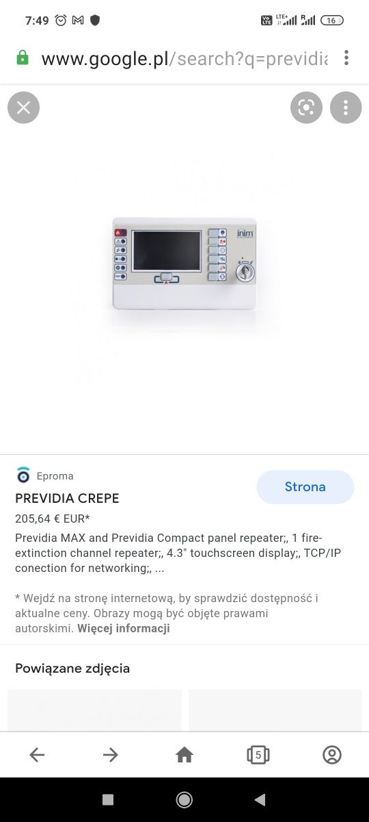 Komputer sterujący systemem przeciwpożarowym